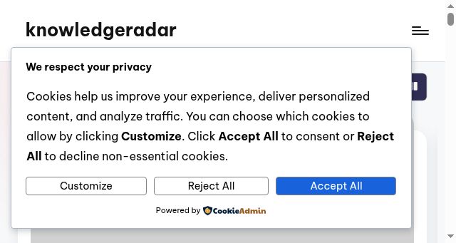 Screenshot of knowledgeradar.co.uk