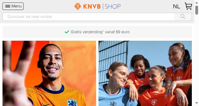 Screenshot of knvbshop.nl