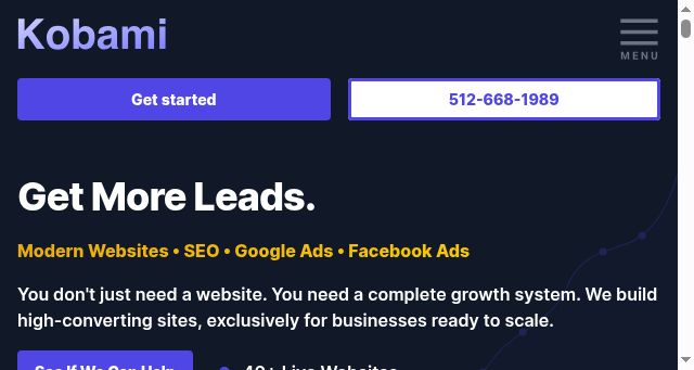 Screenshot of kobami.com