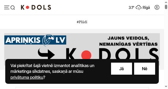 Screenshot of kodols.lv