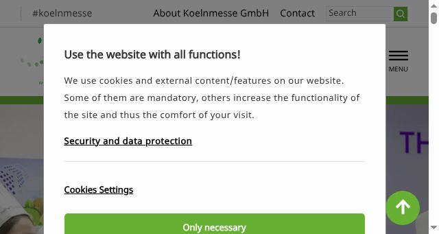 Screenshot of koelnmesse.com.sg