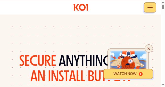 Screenshot of koi.security