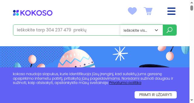 Screenshot of kokoso.lt