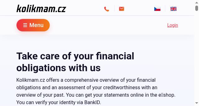 Screenshot of kolikmam.cz