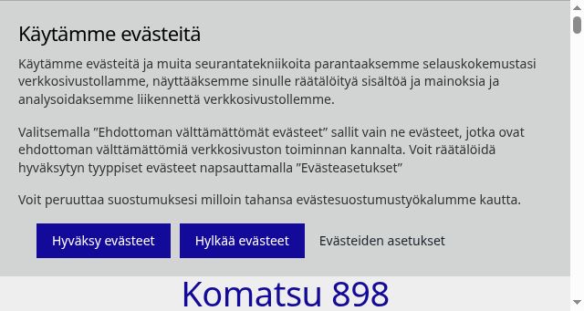 Screenshot of komatsuforest.fi