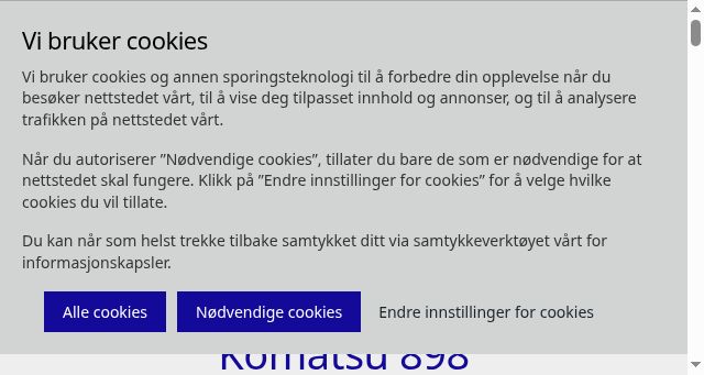 Screenshot of komatsuforest.no