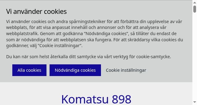 Screenshot of komatsuforest.se