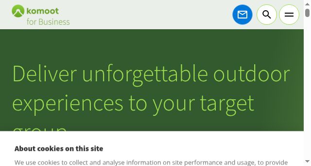 Screenshot of komoot.business