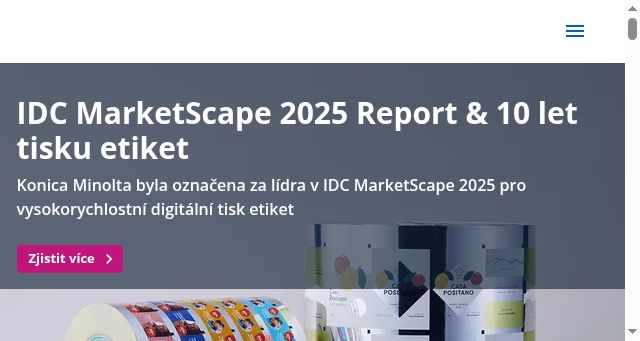 Screenshot of konicaminolta.cz