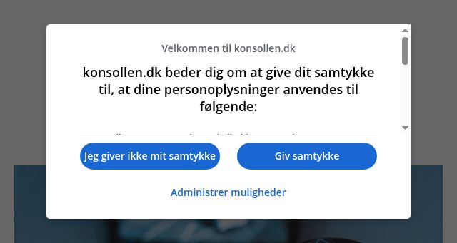 Screenshot of konsollen.dk