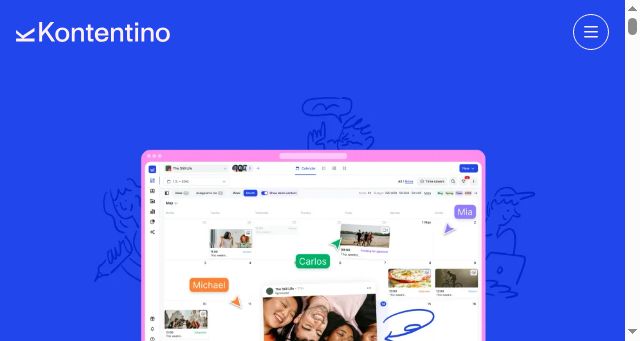 Screenshot of kontentino.com