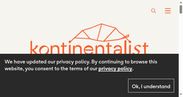 Screenshot of kontinentalist.com