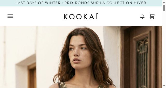 Screenshot of kookai.fr