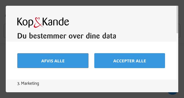 Screenshot of kop-kande.dk