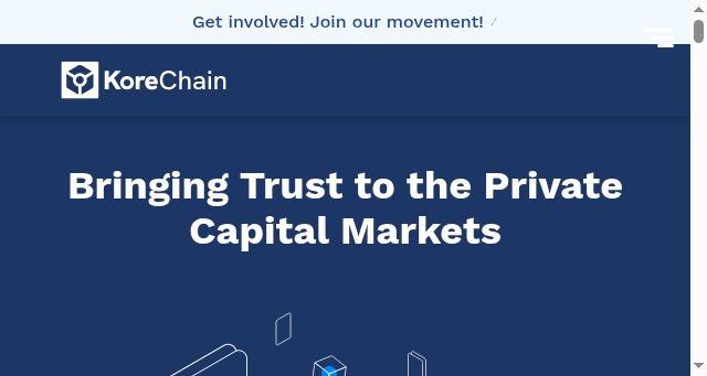 Screenshot of korechain.io