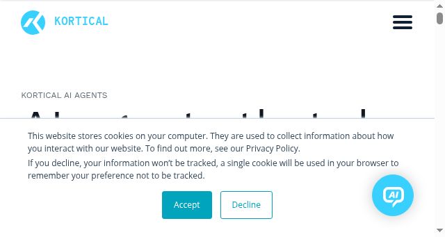 Screenshot of kortical.com
