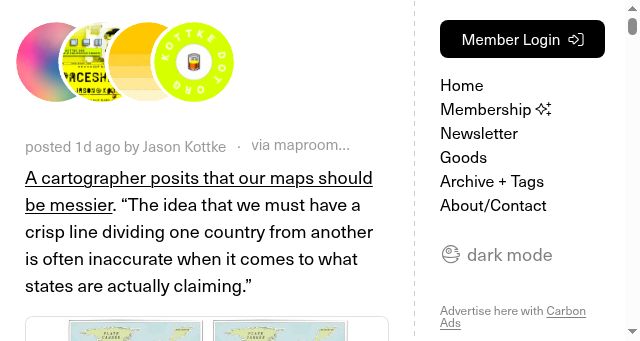 Screenshot of kottke.org