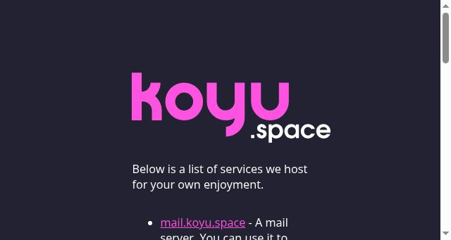Screenshot of koyu.space