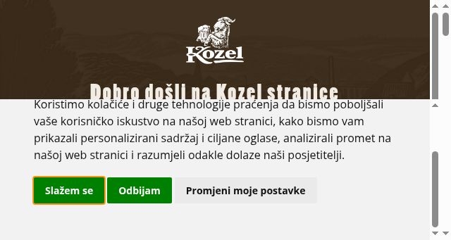 Screenshot of kozel.hr