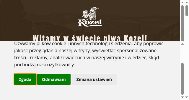 Screenshot of kozel.pl
