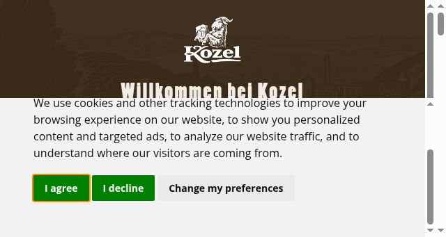 Screenshot of kozelbeer.at