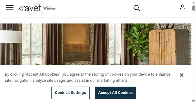 Screenshot of kravet.com
