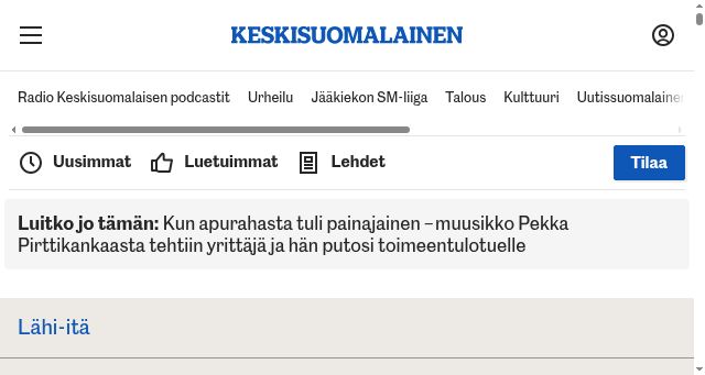 Screenshot of ksml.fi