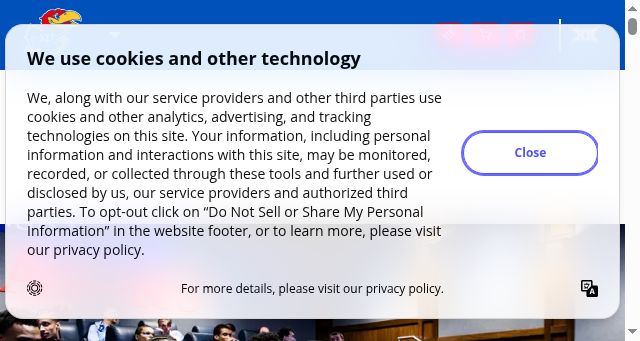 Screenshot of kuathletics.com