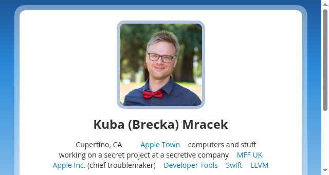 Screenshot of kubamracek.com