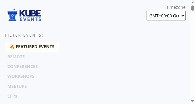 Screenshot of kube.events