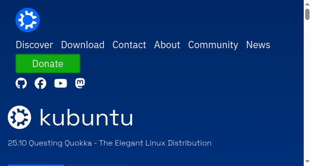 Screenshot of kubuntu.org