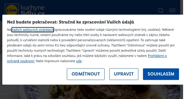 Screenshot of kuchynelidlu.cz