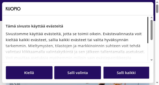 Screenshot of kuopionseina.fi