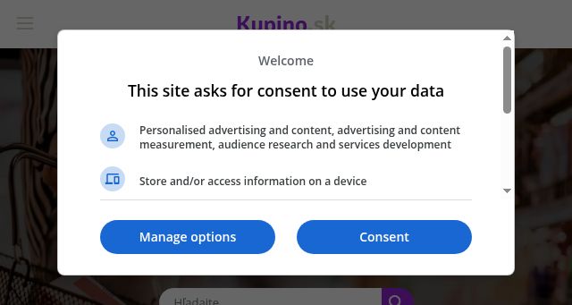 Screenshot of kupino.sk