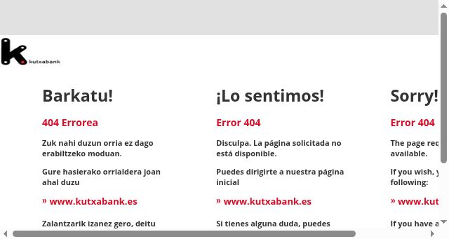 Screenshot of kutxabank.es
