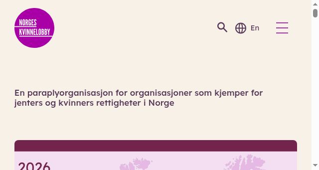 Screenshot of kvinnelobby.no
