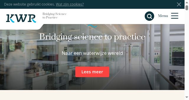 Screenshot of kwrwater.nl