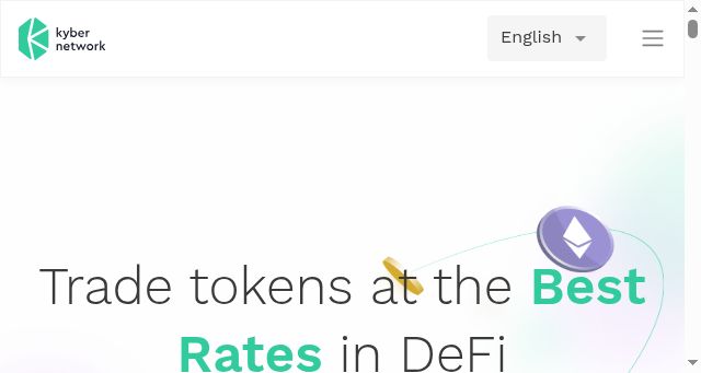 Screenshot of kyber.network