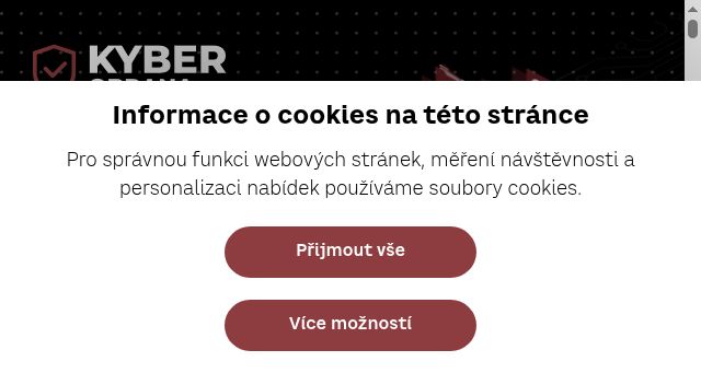 Screenshot of kyberobrana.cz