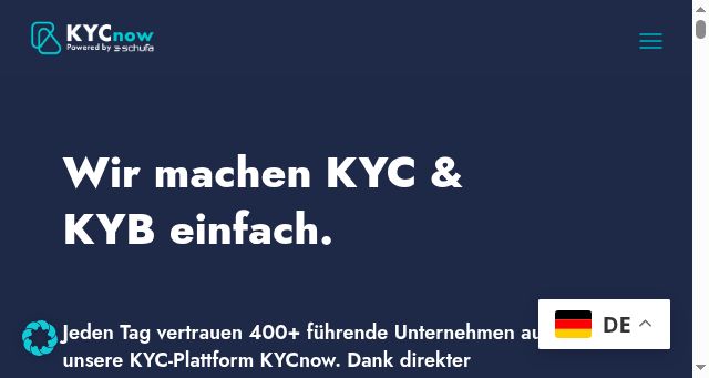 Screenshot of kycnow.de