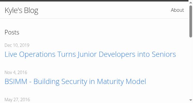 Screenshot of kylethompson.co.uk