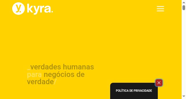 Screenshot of kyra.com.br
