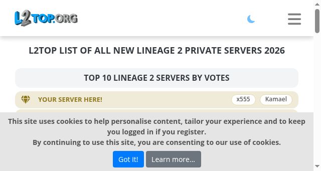 Screenshot of l2top.org