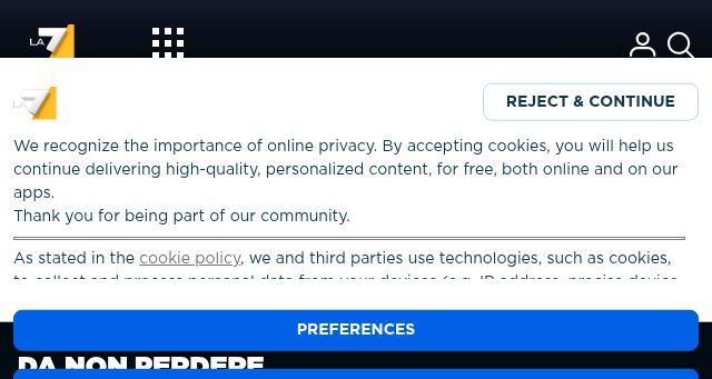 Screenshot of la7.it