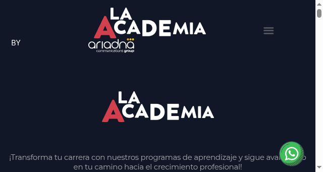 Screenshot of laacademia.com.co