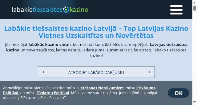 Screenshot of labakietiessaisteskazino.com