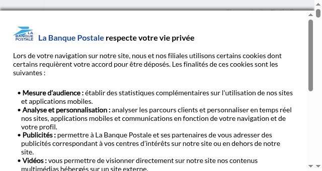 Screenshot of labanquepostale.fr
