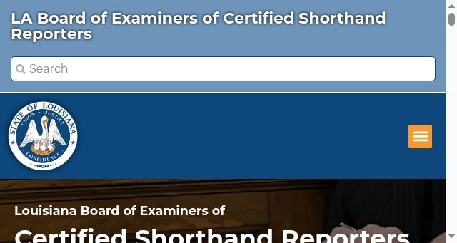 Screenshot of lacourtreporterboard.org