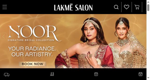 Screenshot of lakmesalon.in