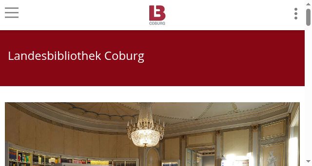 Screenshot of landesbibliothek-coburg.de